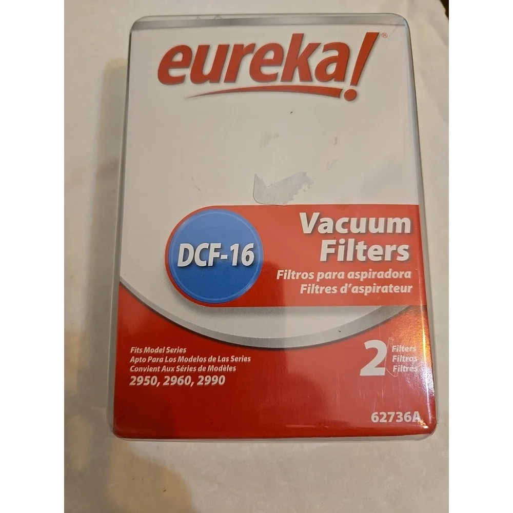 Eureka Brand Vacuum Filter DCF-16 ONLY 1 IN BOX! New - 62376A - 2950 2960 2990